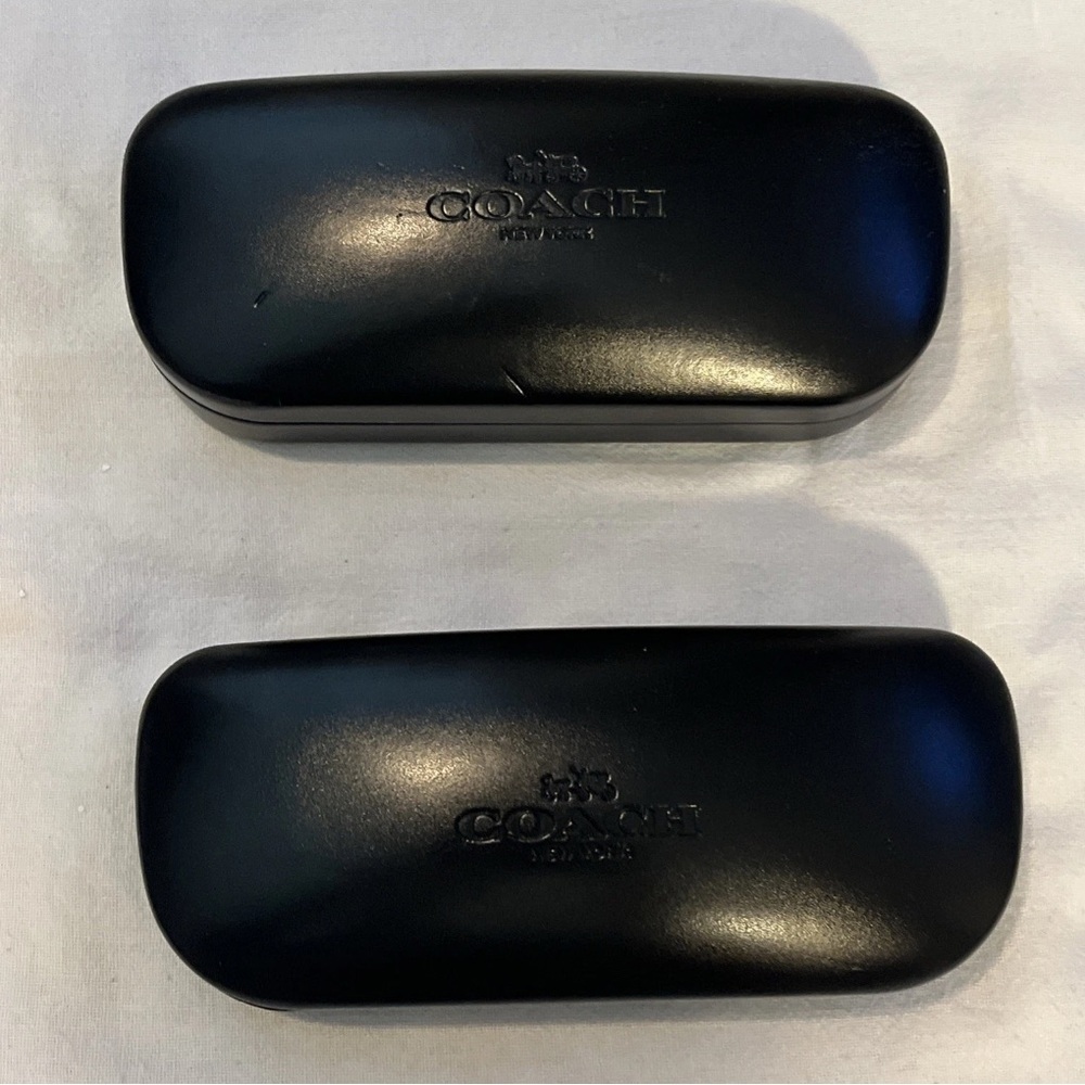 2 Coach Elegant Black Clamshell Eyeglass Cases